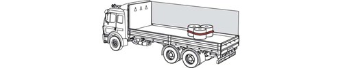 Diagram of truck properly loaded with paper rolls