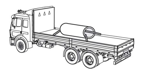 Diagram of a metal coil set up lengthwise