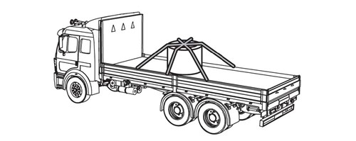 Diagram of a metal coil set up vertical