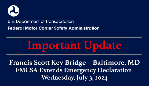 FMCSA Issues Emergency Declaration Extension