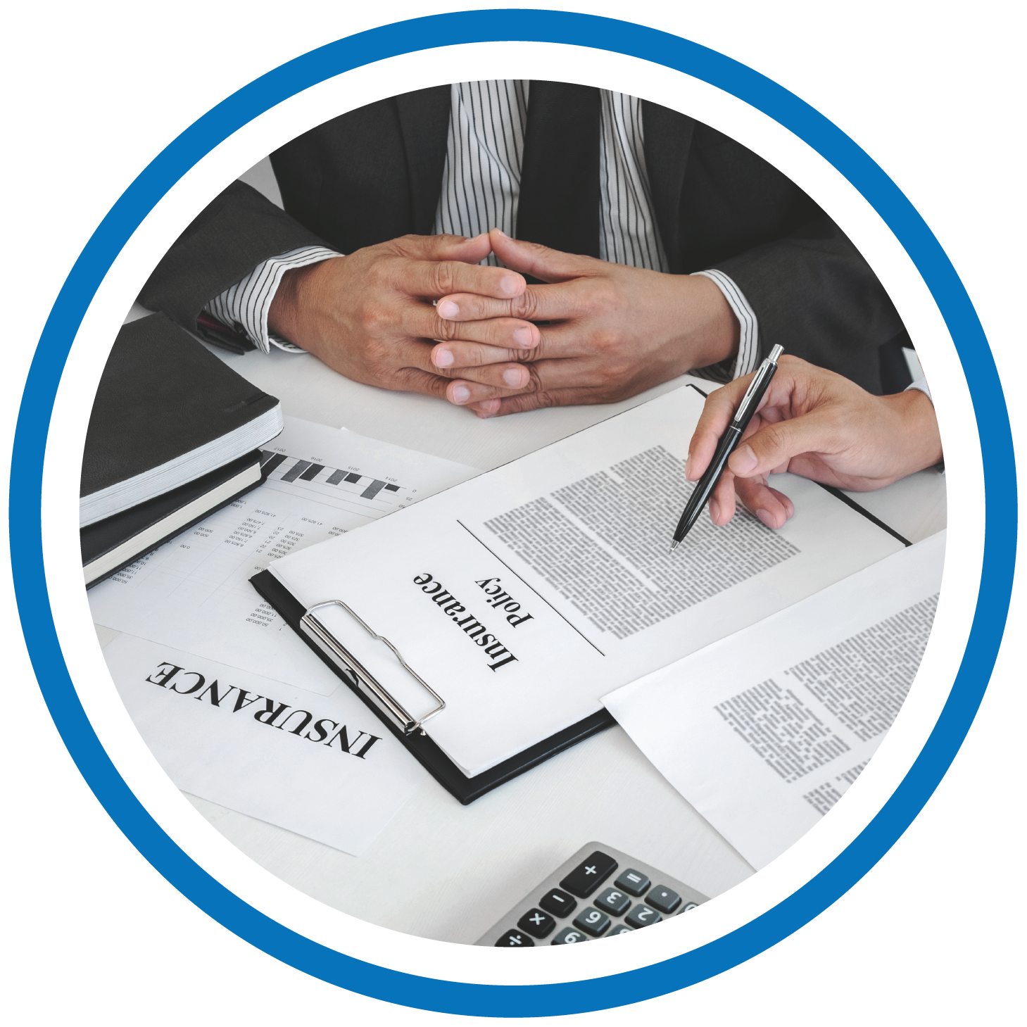 image of insurance papers and writing