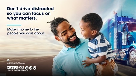 Find tips and reminders from FMCSA to help reduce distracted driving on our roads by staying focused behind the wheel. 