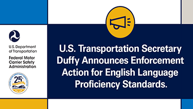 U.S. DOT Secretary Duffy Announces Enforcement Action for English Language Proficiency