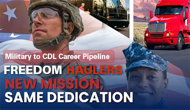 Graphic Advertising Freedom Haulers Military to CDL Career Pipeline