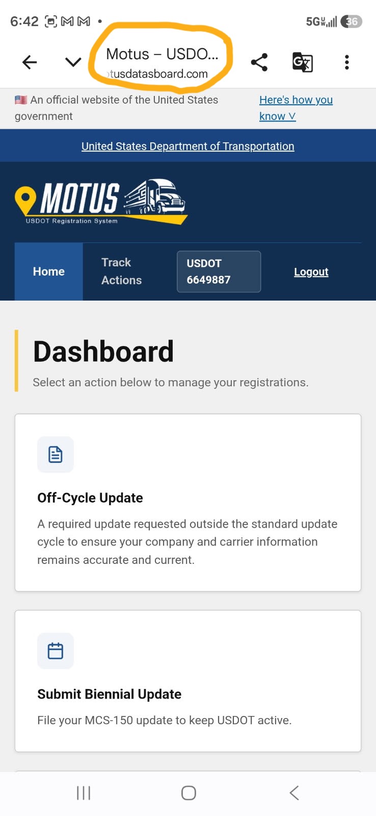 Fake Motus Web App