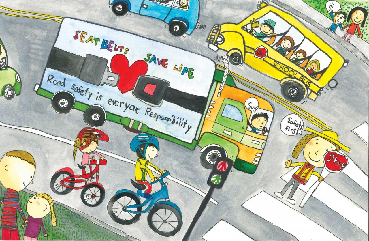 Road Safety Poster by Aamna Shaikh - Fine Art America