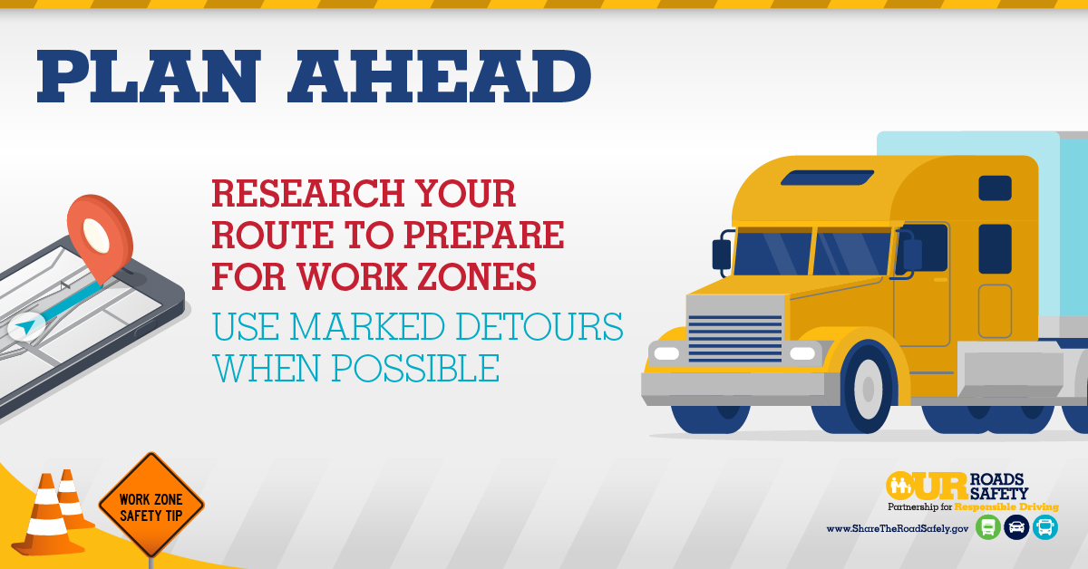 Work Zones Safety Tips