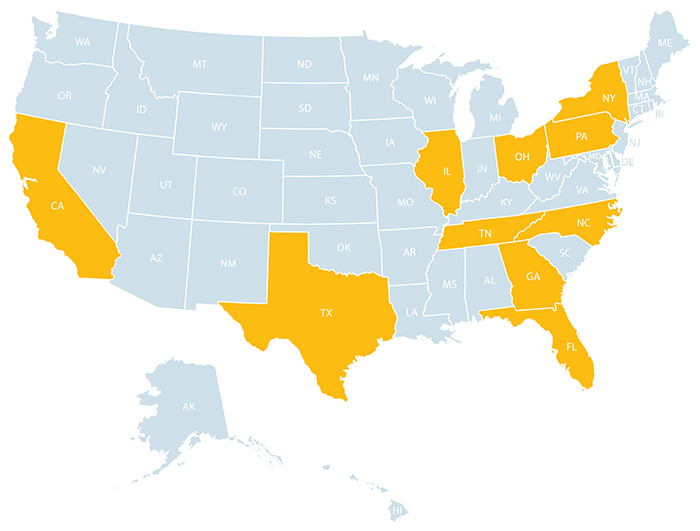 Top 10 States for Fatal Crashes Involving Large Trucks