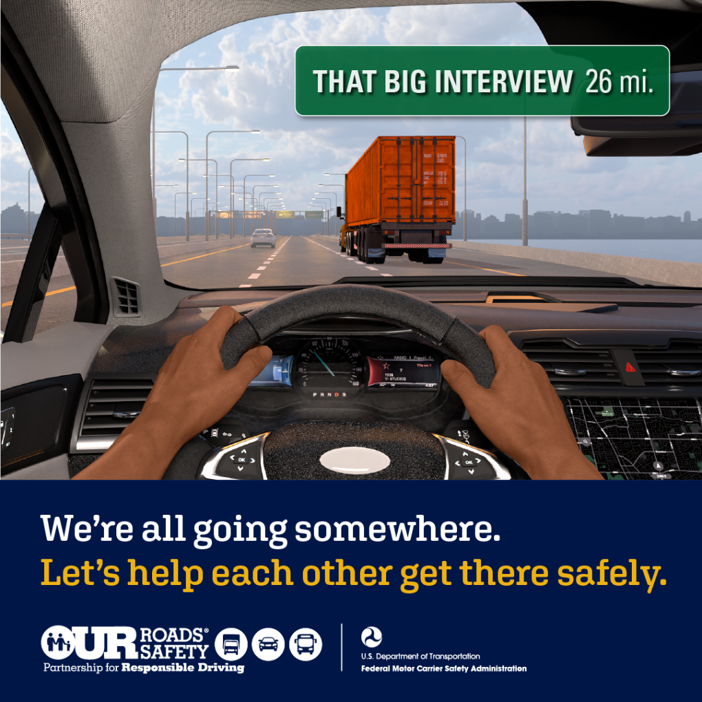 We're all trying to get somewhere important. Share the road safely.