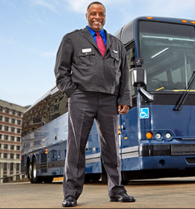 Bus driver with bus