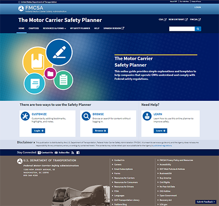 Use the Motor Carrier Safety Planner
