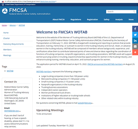 Learn How FMCSA Supports Women in the Trucking Industry
