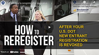 FMCSA How to reregister after revocation