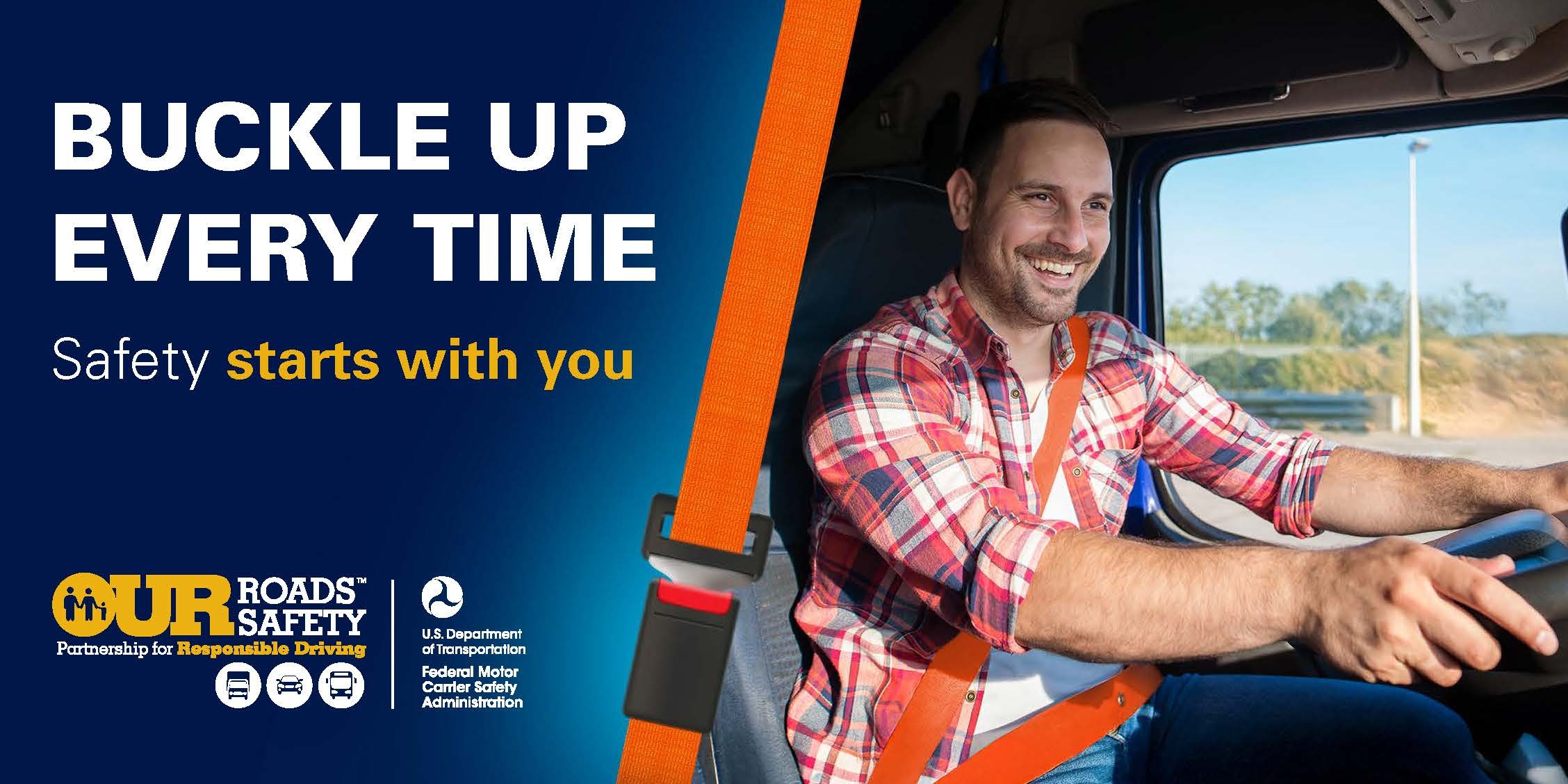 CMV Seat Belt campaign visor card preview graphic.