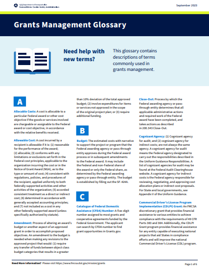Grant writing resource training