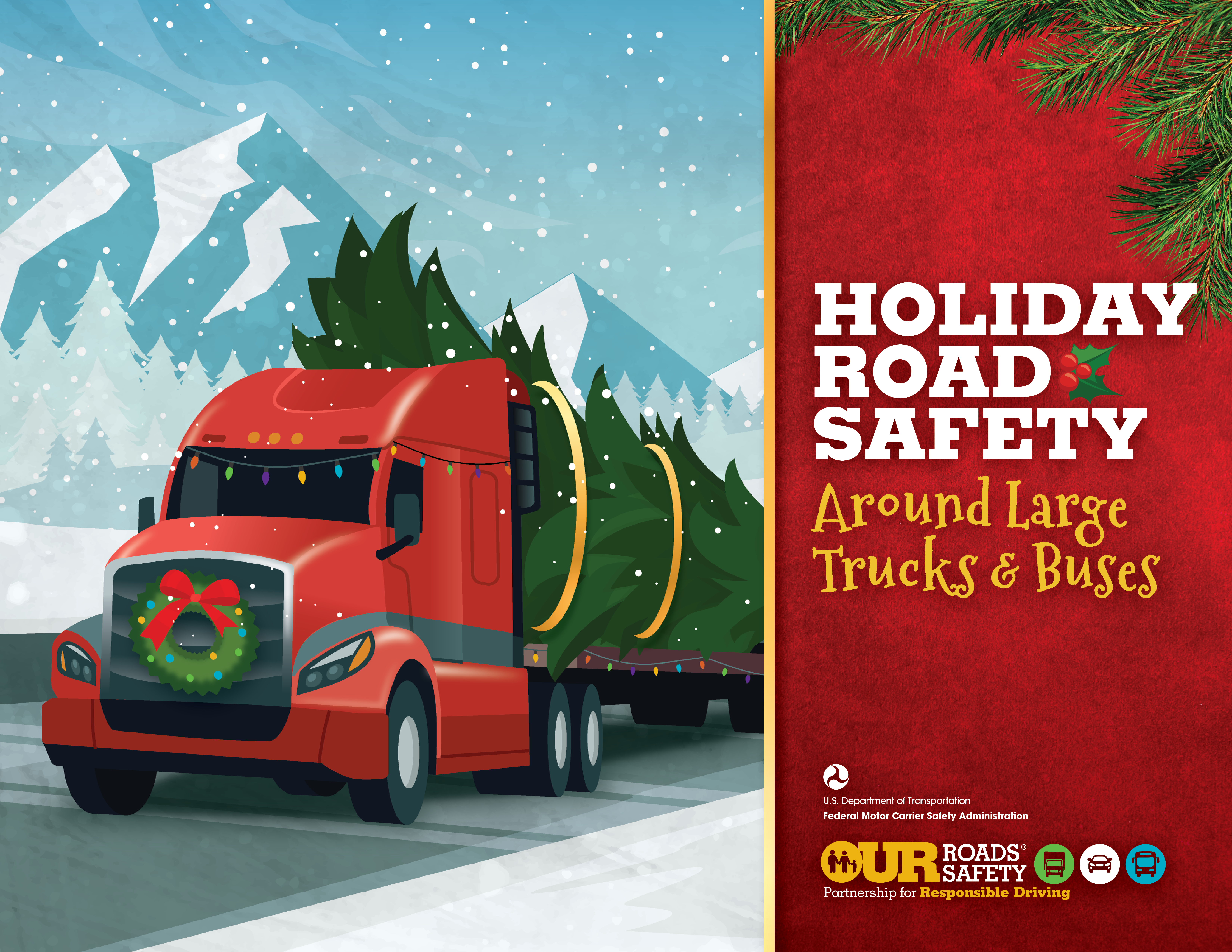 Holiday road safety around large trucks and buses