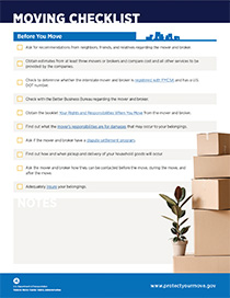 image of the moving checklist