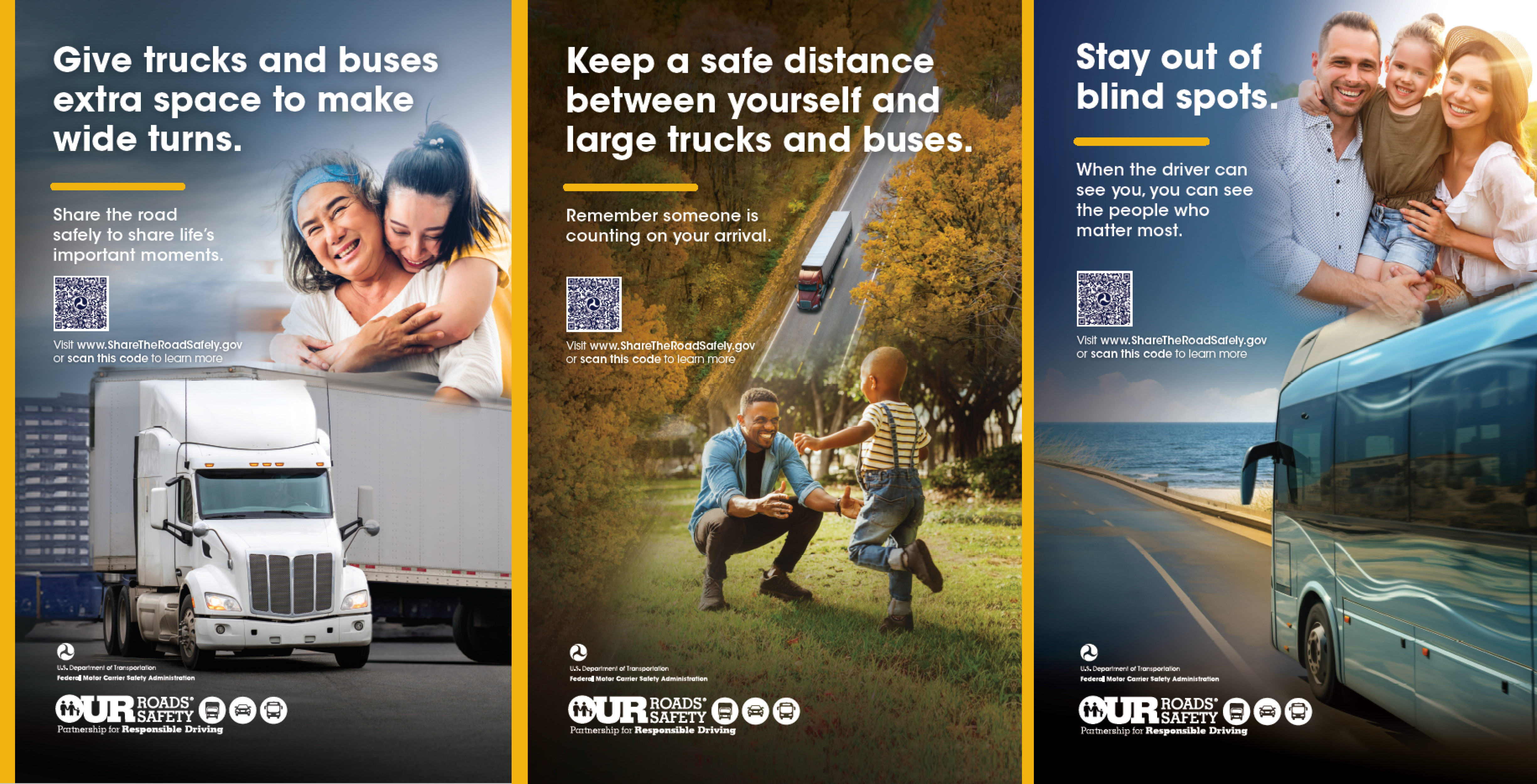 Our Roads, Our Safety posters
