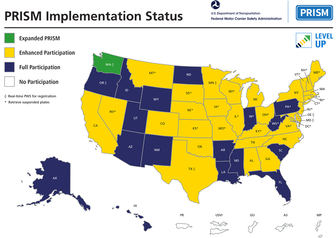 PRISM State Implementation Map  January 2022