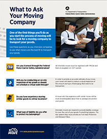 image of the questions for movers factsheet