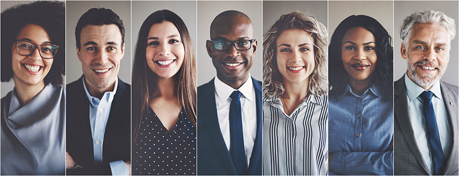 Profile images of a diverse group of people