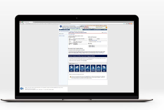 Mover search results page displayed on a laptop