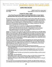 Sample Media Advisory