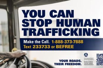 Human trafficking awareness banner