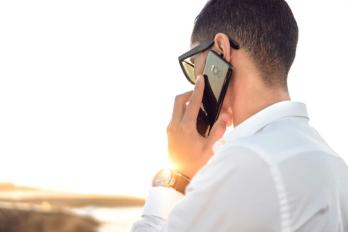 Person making a phone call