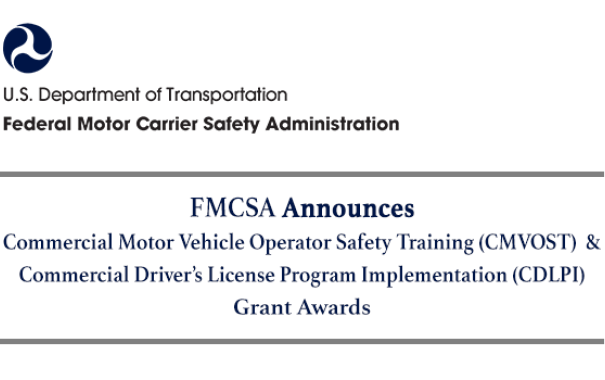 FMCSA Logo and Grant Announcement Verbiage