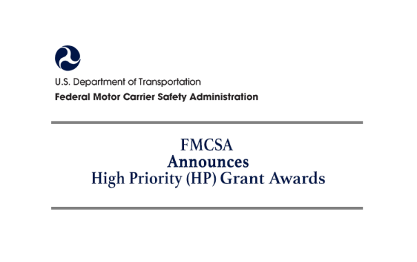 FMCSA Logo and HP Grant Announcement Verbiage