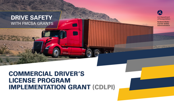 Truck with wording about CDLPI grant