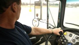 Driver in a cab